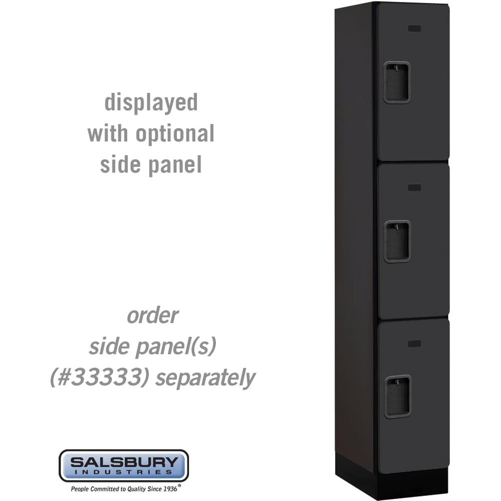 12" Wide Triple Tier Designer Wood Locker - 1 Wide - 6 Feet High - 18" Deep by Salsbury