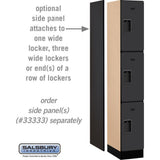 12" Wide Triple Tier Designer Wood Locker - 1 Wide - 6 Feet High - 18" Deep by Salsbury