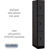 12" Wide Triple Tier Designer Wood Locker - 1 Wide - 6 Feet High - 21" Deep by Salsbury