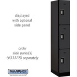 12" Wide Triple Tier Designer Wood Locker - 1 Wide - 6 Feet High - 21" Deep by Salsbury