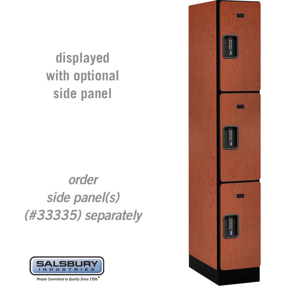 12" Wide Triple Tier Designer Wood Locker - 1 Wide - 6 Feet High - 21" Deep by Salsbury