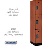 12" Wide Triple Tier Designer Wood Locker - 1 Wide - 6 Feet High - 21" Deep by Salsbury