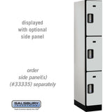 12" Wide Triple Tier Designer Wood Locker - 1 Wide - 6 Feet High - 21" Deep by Salsbury