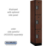 12" Wide Triple Tier Designer Wood Locker - 1 Wide - 6 Feet High - 21" Deep by Salsbury