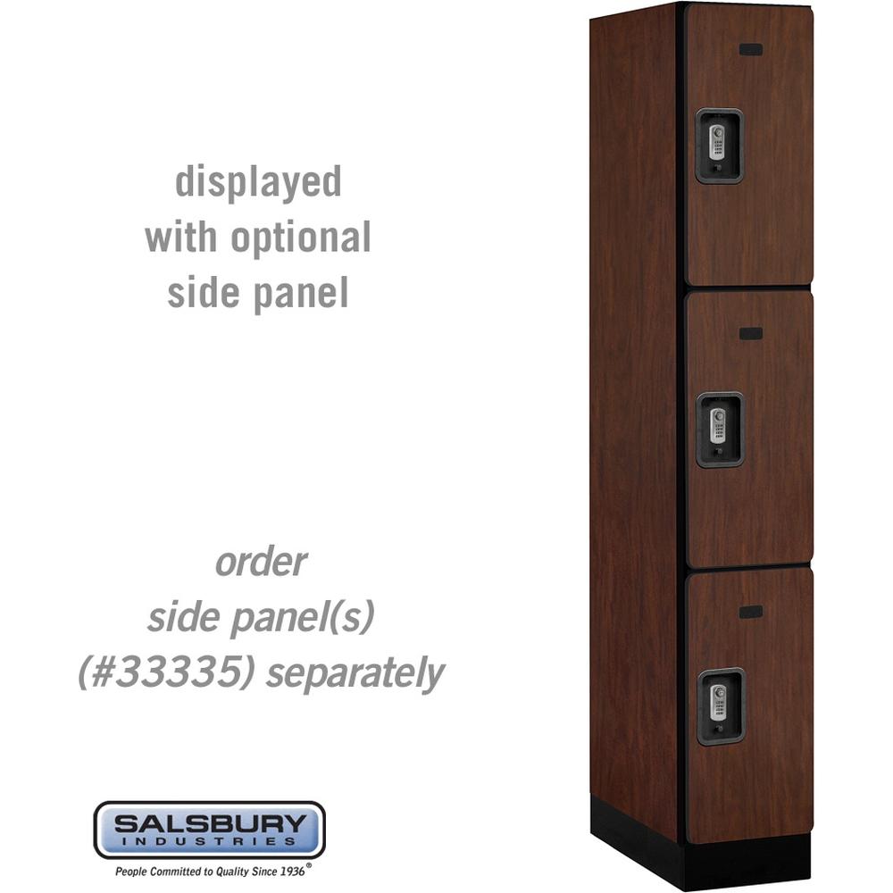12" Wide Triple Tier Designer Wood Locker - 1 Wide - 6 Feet High - 21" Deep by Salsbury