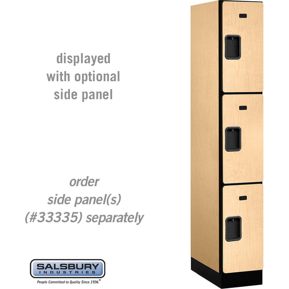 12" Wide Triple Tier Designer Wood Locker - 1 Wide - 6 Feet High - 21" Deep by Salsbury