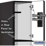 12" Wide Triple Tier Designer Wood Locker - 1 Wide - 6 Feet High - 21" Deep by Salsbury