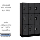 12" Wide Triple Tier Designer Wood Locker - 3 Wide - 5 Feet High - 15" Deep by Salsbury