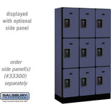 12" Wide Triple Tier Designer Wood Locker - 3 Wide - 5 Feet High - 15" Deep by Salsbury
