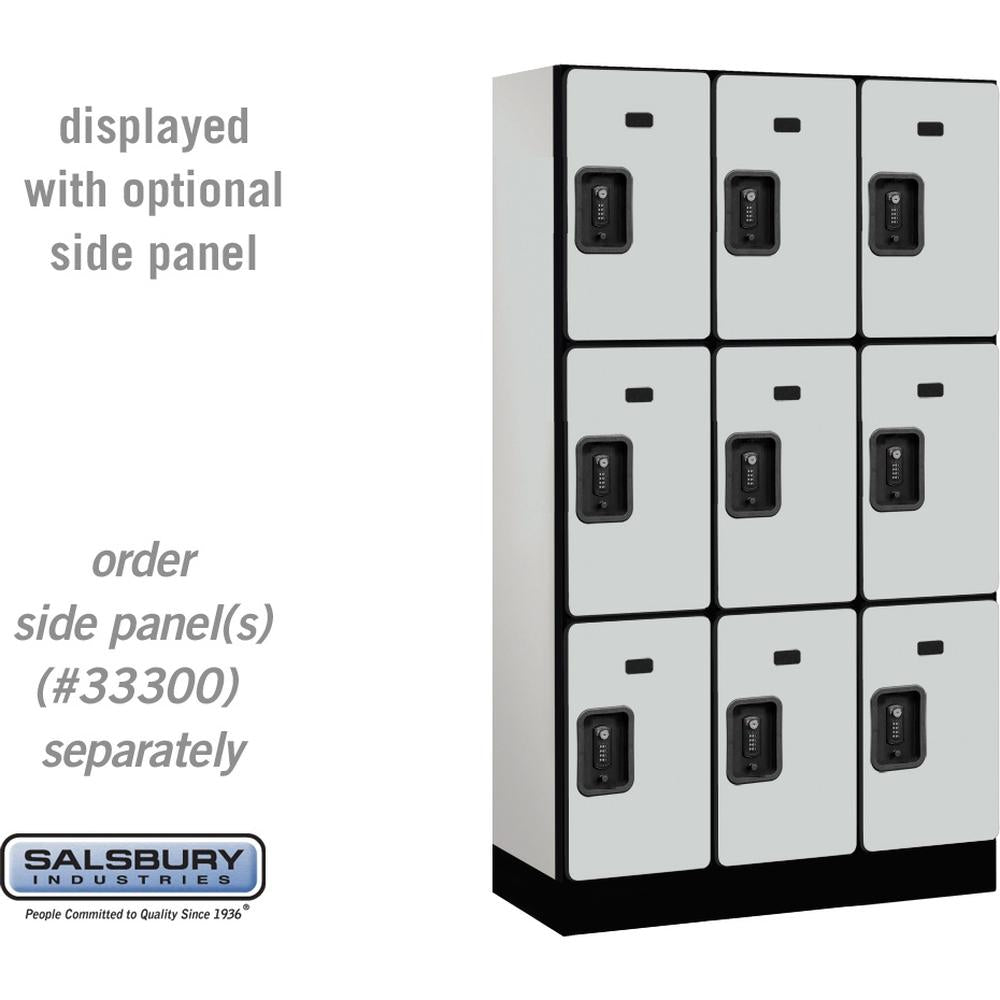 12" Wide Triple Tier Designer Wood Locker - 3 Wide - 5 Feet High - 15" Deep by Salsbury