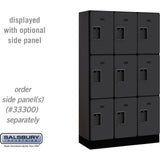 12" Wide Triple Tier Designer Wood Locker - 3 Wide - 5 Feet High - 15" Deep by Salsbury
