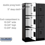 12" Wide Triple Tier Designer Wood Locker - 3 Wide - 5 Feet High - 15" Deep by Salsbury