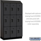 12" Wide Triple Tier Designer Wood Locker - 3 Wide - 5 Feet High - 15" Deep by Salsbury