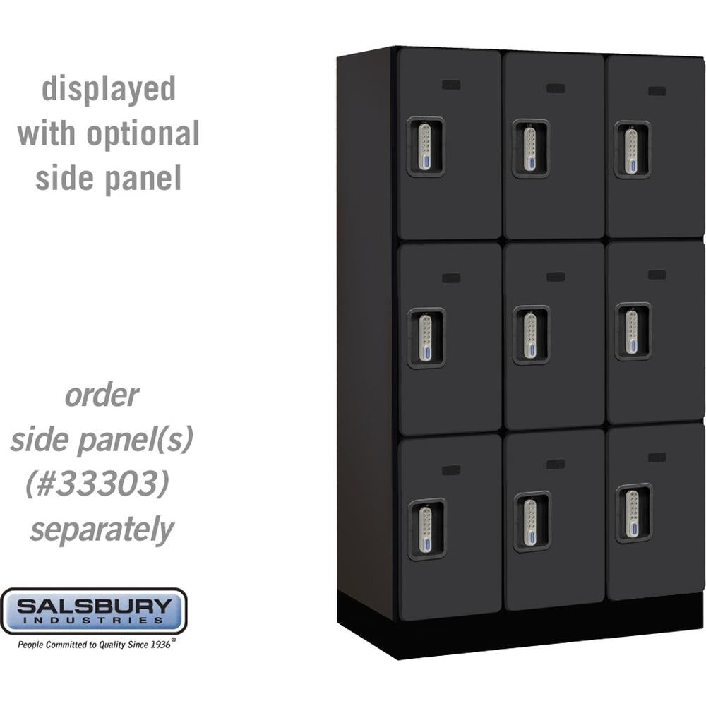 12" Wide Triple Tier Designer Wood Locker - 3 Wide - 5 Feet High - 18" Deep by Salsbury