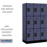 12" Wide Triple Tier Designer Wood Locker - 3 Wide - 5 Feet High - 18" Deep by Salsbury