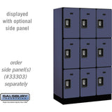 12" Wide Triple Tier Designer Wood Locker - 3 Wide - 5 Feet High - 18" Deep by Salsbury
