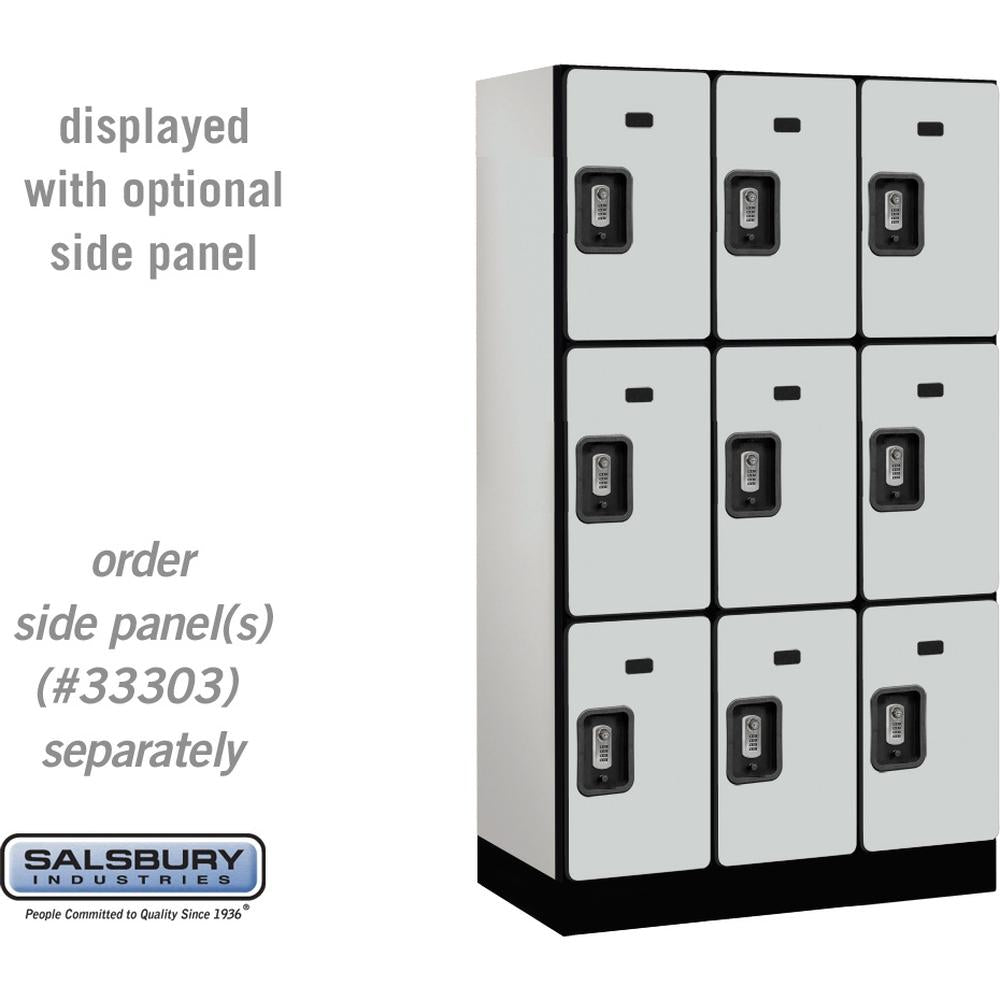 12" Wide Triple Tier Designer Wood Locker - 3 Wide - 5 Feet High - 18" Deep by Salsbury