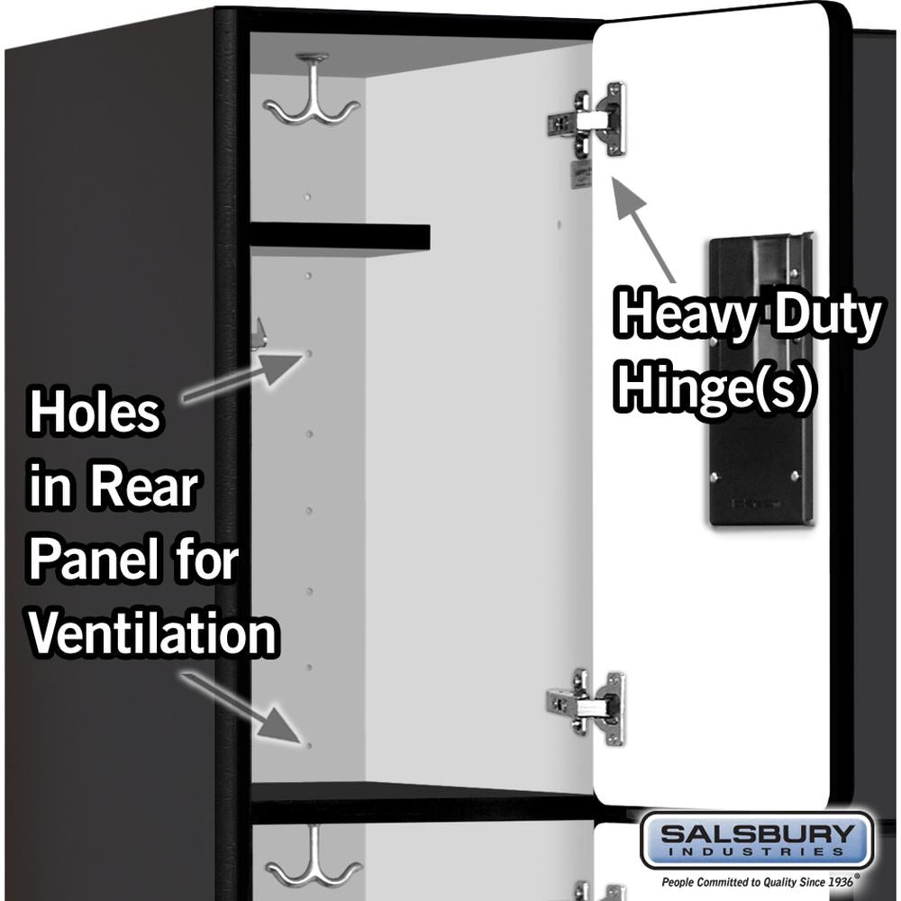 12" Wide Triple Tier Designer Wood Locker - 3 Wide - 5 Feet High - 18" Deep by Salsbury