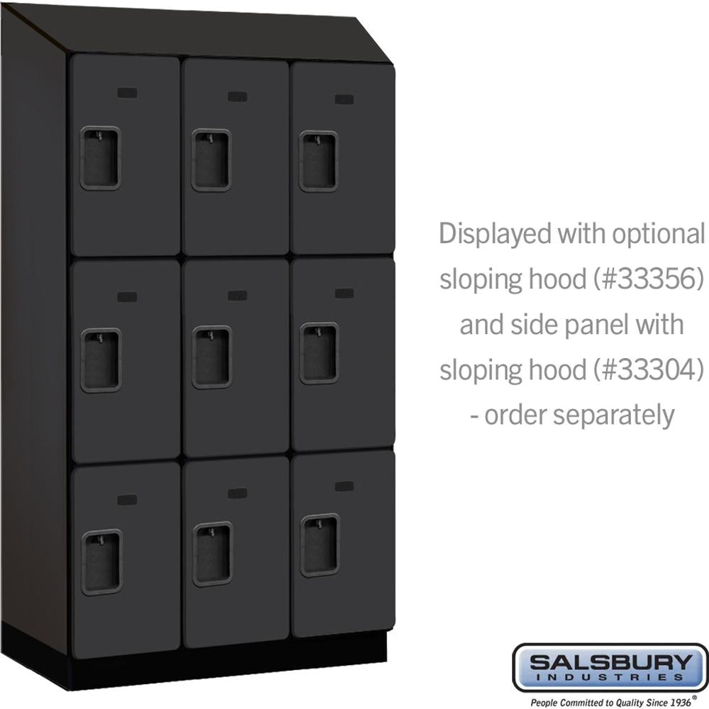 12" Wide Triple Tier Designer Wood Locker - 3 Wide - 5 Feet High - 18" Deep by Salsbury