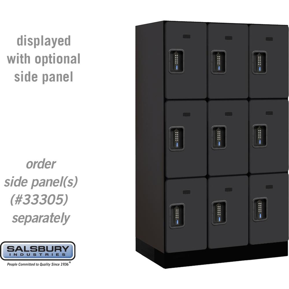12" Wide Triple Tier Designer Wood Locker - 3 Wide - 5 Feet High - 21" Deep by Salsbury