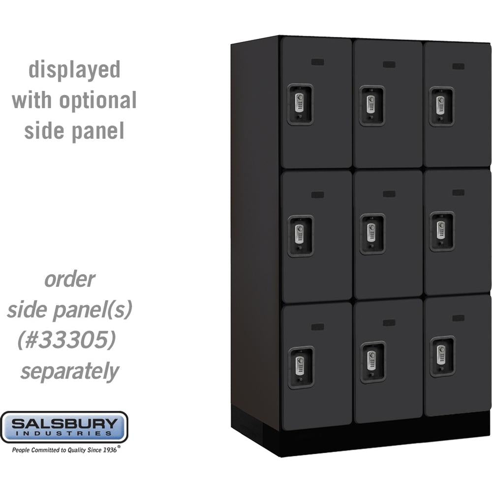 12" Wide Triple Tier Designer Wood Locker - 3 Wide - 5 Feet High - 21" Deep by Salsbury