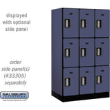 12" Wide Triple Tier Designer Wood Locker - 3 Wide - 5 Feet High - 21" Deep by Salsbury