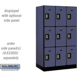 12" Wide Triple Tier Designer Wood Locker - 3 Wide - 5 Feet High - 21" Deep by Salsbury