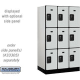 12" Wide Triple Tier Designer Wood Locker - 3 Wide - 5 Feet High - 21" Deep by Salsbury