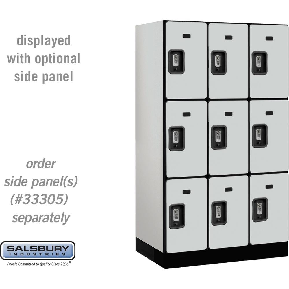 12" Wide Triple Tier Designer Wood Locker - 3 Wide - 5 Feet High - 21" Deep by Salsbury