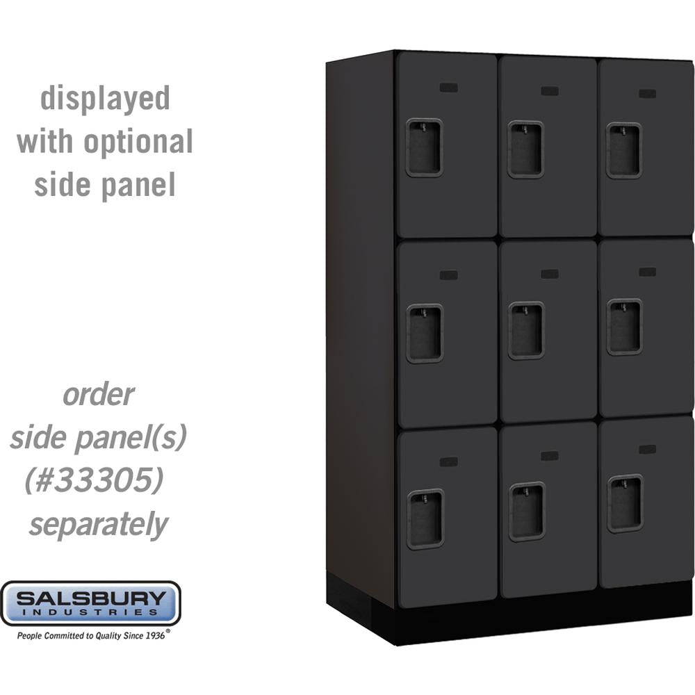 12" Wide Triple Tier Designer Wood Locker - 3 Wide - 5 Feet High - 21" Deep by Salsbury