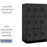 12" Wide Triple Tier Designer Wood Locker - 3 Wide - 5 Feet High - 21" Deep by Salsbury