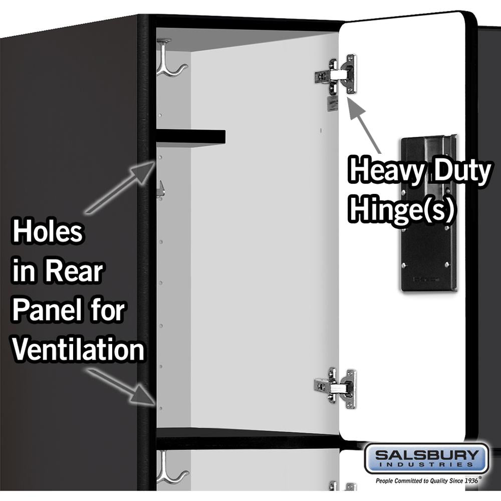 12" Wide Triple Tier Designer Wood Locker - 3 Wide - 5 Feet High - 21" Deep by Salsbury