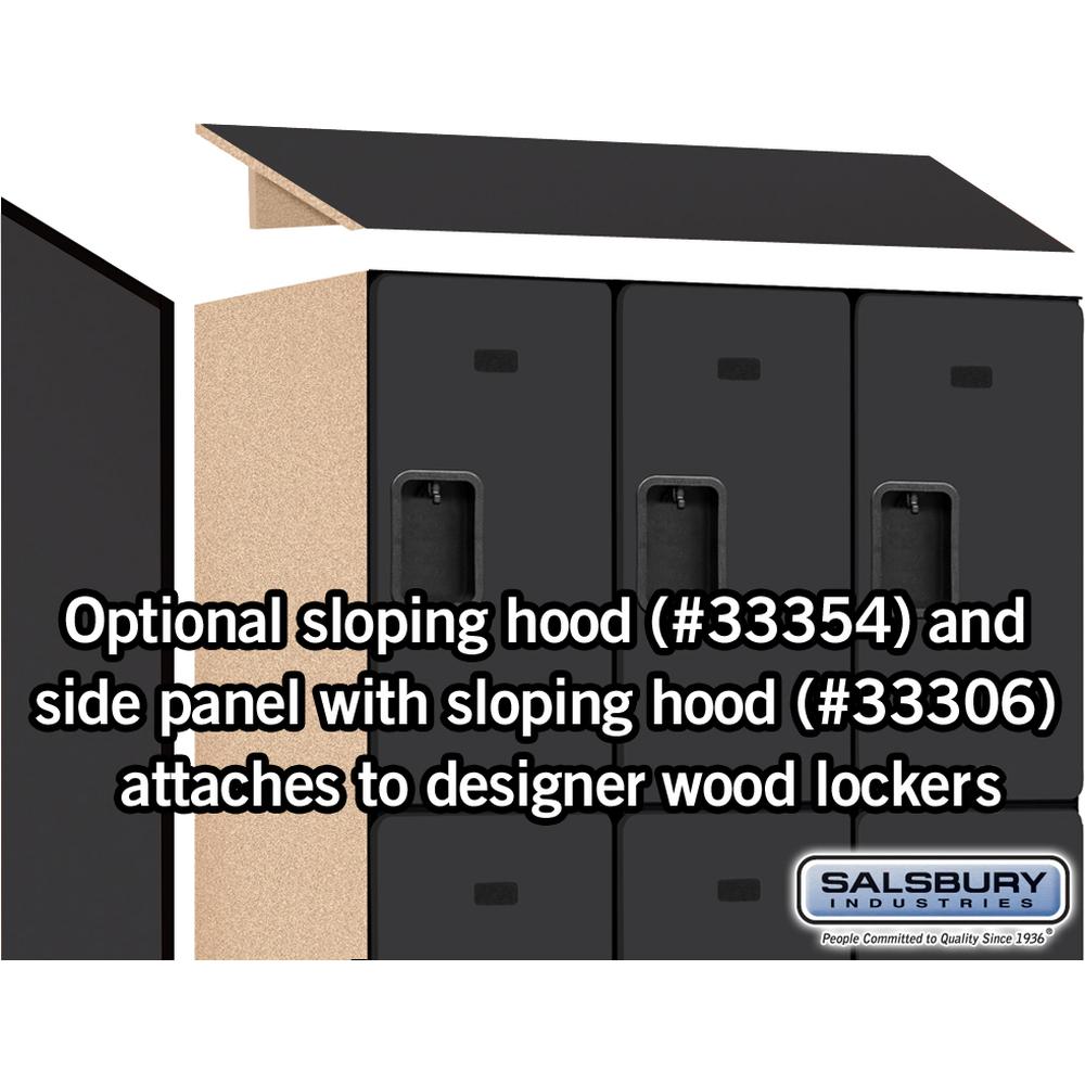 12" Wide Triple Tier Designer Wood Locker - 3 Wide - 5 Feet High - 21" Deep by Salsbury