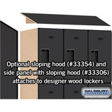 12" Wide Triple Tier Designer Wood Locker - 3 Wide - 5 Feet High - 21" Deep by Salsbury