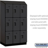 12" Wide Triple Tier Designer Wood Locker - 3 Wide - 5 Feet High - 21" Deep by Salsbury