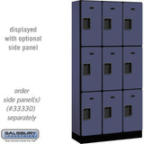 12" Wide Triple Tier Designer Wood Locker - 3 Wide - 6 Feet High - 15" Deep by Salsbury