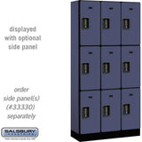 12" Wide Triple Tier Designer Wood Locker - 3 Wide - 6 Feet High - 15" Deep by Salsbury