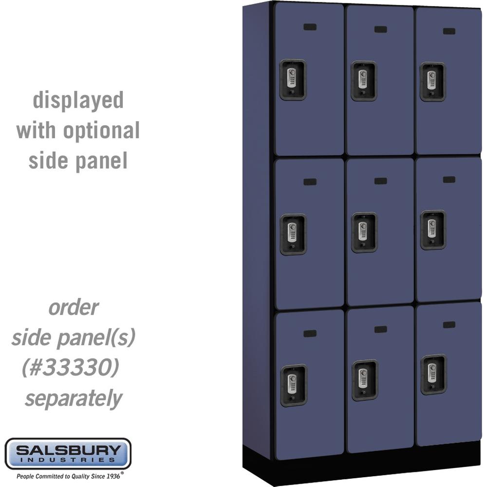 12" Wide Triple Tier Designer Wood Locker - 3 Wide - 6 Feet High - 15" Deep by Salsbury