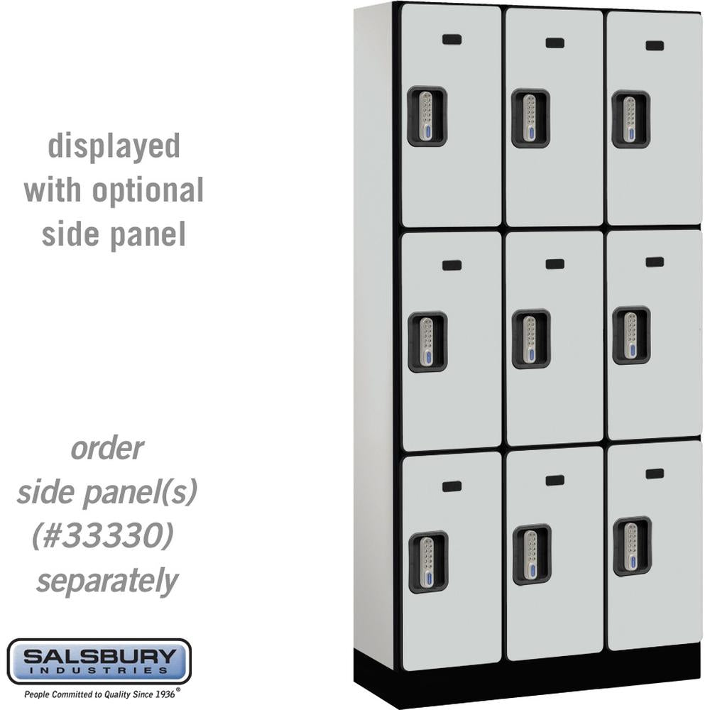 12" Wide Triple Tier Designer Wood Locker - 3 Wide - 6 Feet High - 15" Deep by Salsbury