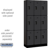 12" Wide Triple Tier Designer Wood Locker - 3 Wide - 6 Feet High - 15" Deep by Salsbury