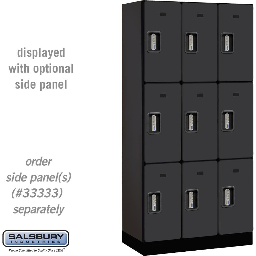 12" Wide Triple Tier Designer Wood Locker - 3 Wide - 6 Feet High - 18" Deep by Salsbury