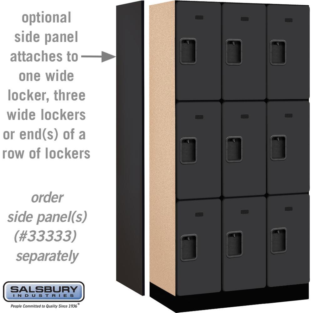 12" Wide Triple Tier Designer Wood Locker - 3 Wide - 6 Feet High - 18" Deep by Salsbury