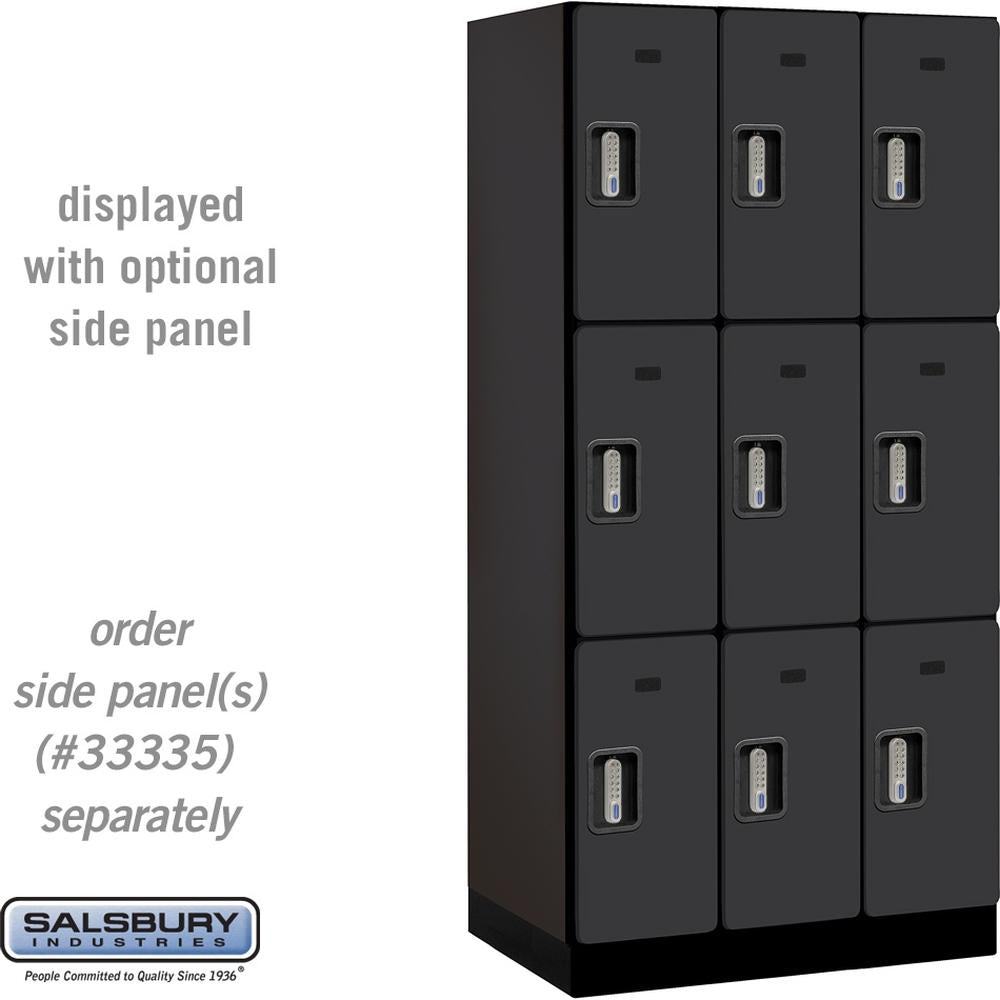 12" Wide Triple Tier Designer Wood Locker - 3 Wide - 6 Feet High - 21" Deep by Salsbury