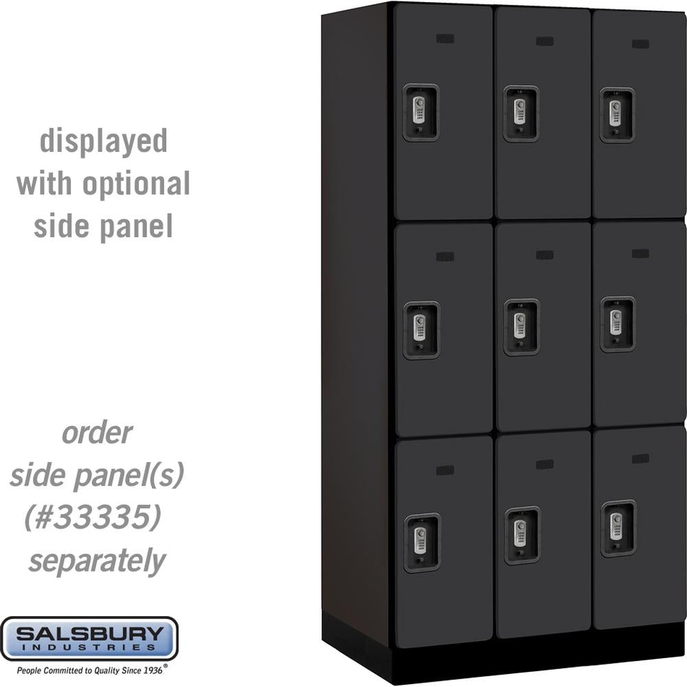 12" Wide Triple Tier Designer Wood Locker - 3 Wide - 6 Feet High - 21" Deep by Salsbury