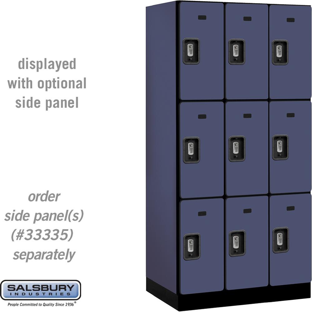 12" Wide Triple Tier Designer Wood Locker - 3 Wide - 6 Feet High - 21" Deep by Salsbury