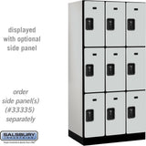 12" Wide Triple Tier Designer Wood Locker - 3 Wide - 6 Feet High - 21" Deep by Salsbury