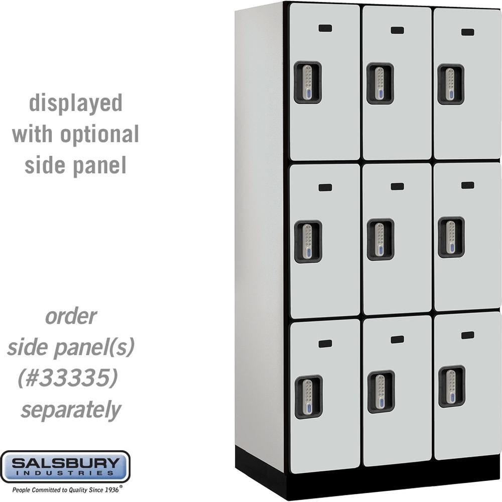 12" Wide Triple Tier Designer Wood Locker - 3 Wide - 6 Feet High - 21" Deep by Salsbury