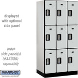 12" Wide Triple Tier Designer Wood Locker - 3 Wide - 6 Feet High - 21" Deep by Salsbury