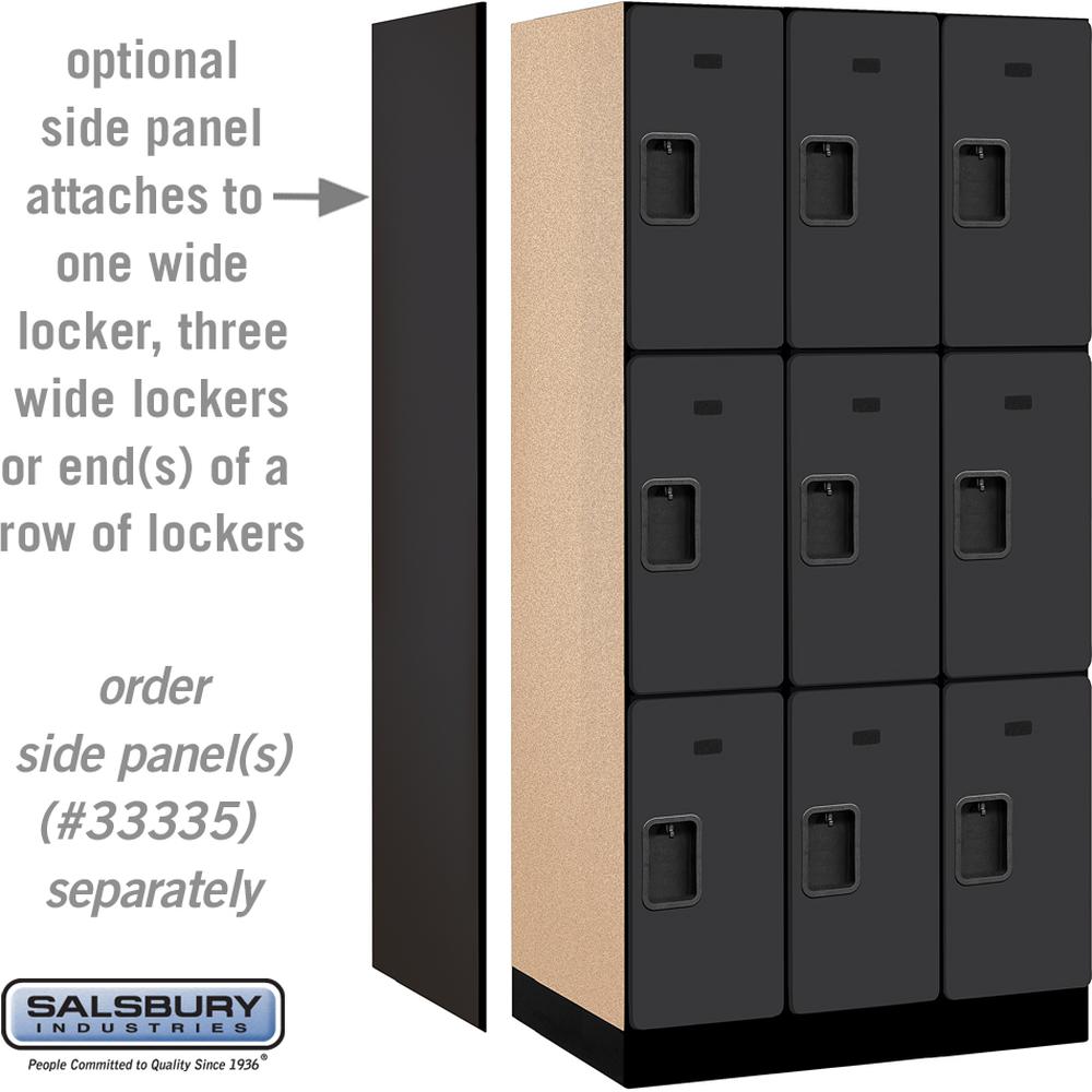 12" Wide Triple Tier Designer Wood Locker - 3 Wide - 6 Feet High - 21" Deep by Salsbury