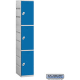 12" Wide Triple Tier Plastic Locker - 1 Wide - 6 Feet High - 18" Deep by Salsbury